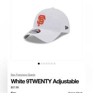 San Francisco Giants White 9TWENTY Adjustable Women’s Hat 🧡